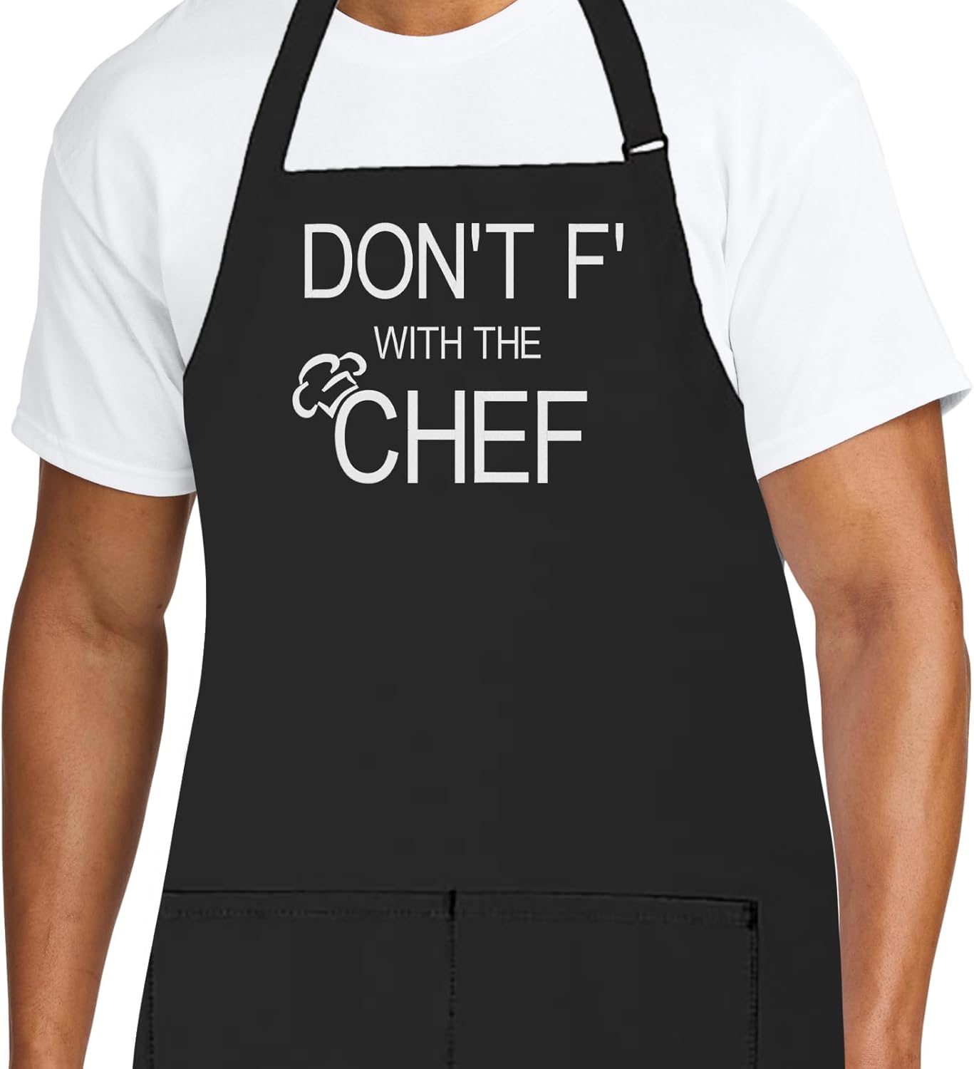 Personalized Chef Apron for Men, Custom Embroidered Design, Professional Kitchen Cooking BBQ Grilling for Dad, Decorated in USA