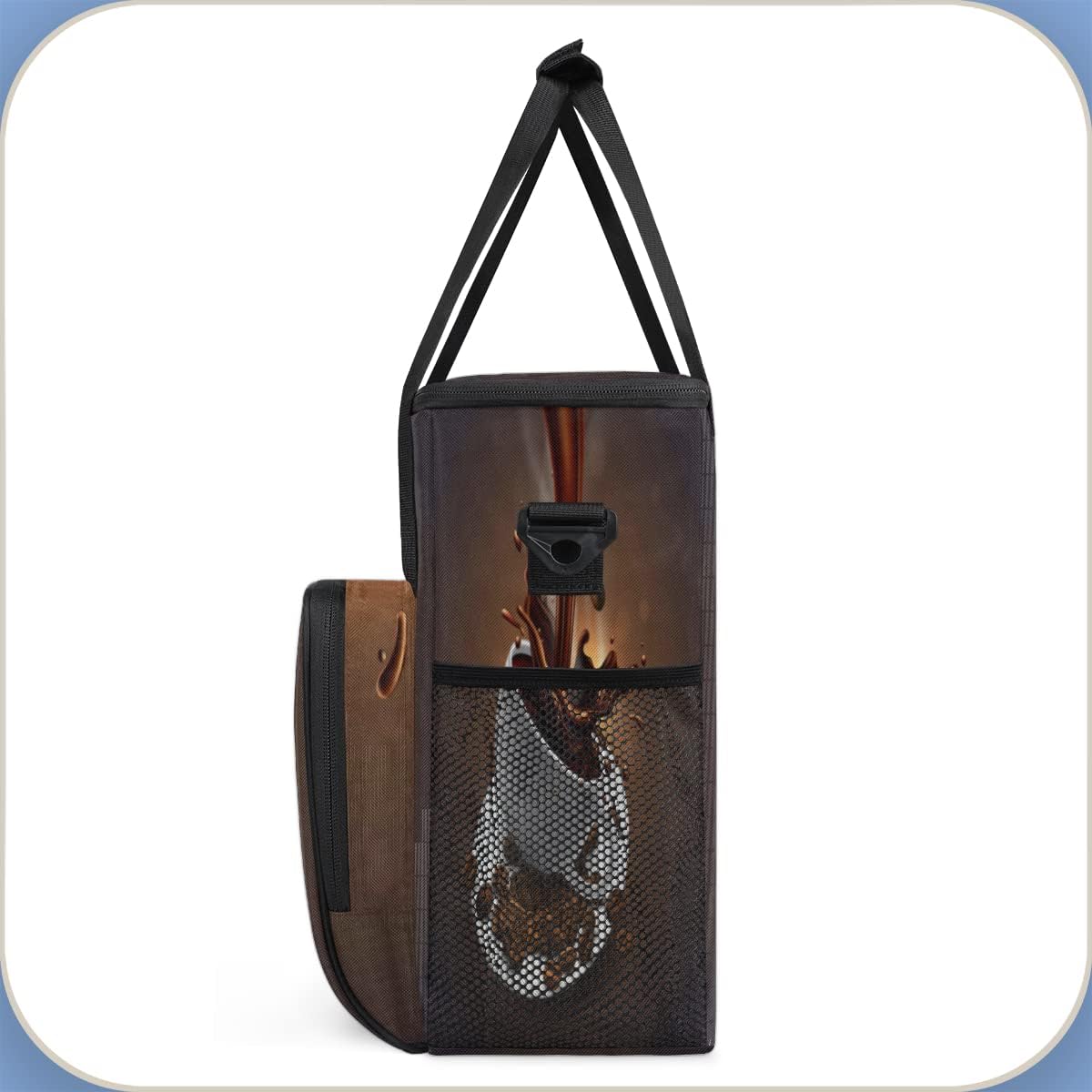 cfpolar Coffee Maker Storage Bag, Waterproof Travel Carrying Storage Tote Bag Organizer Case, Compatible with K-Mini or K-Mini Plus, And Suitable for Other Accessories， With Pockets for K-Cup Pods