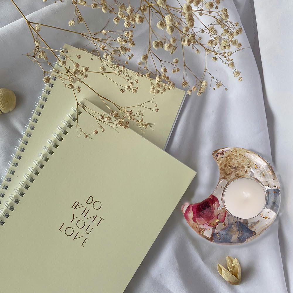 BIGEBO Candle Holder Resin Mold, Star Moon Shaped Tealight Trinket Holder Silicone Mold for Art Craft Making Home Decor