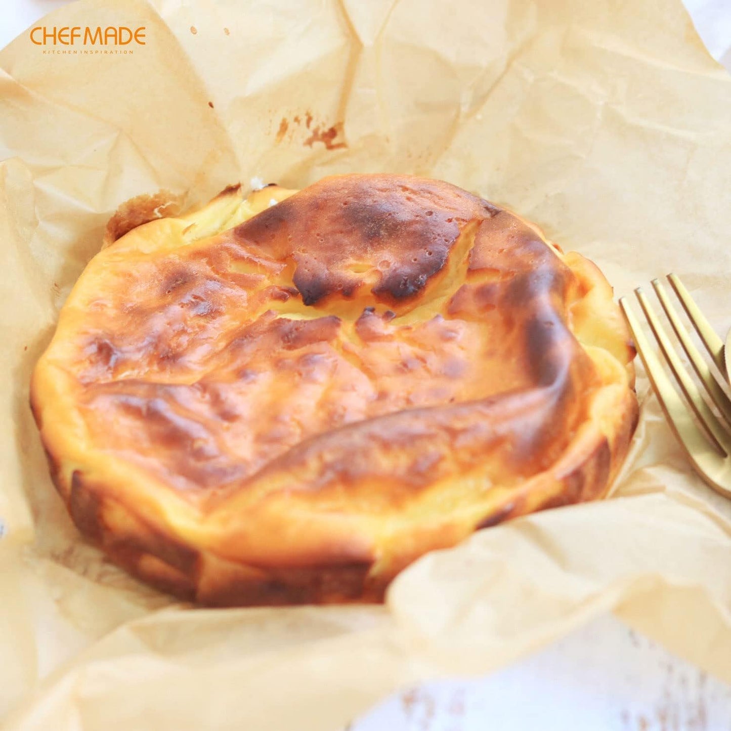 CHEFMADE Mini Round Cake Pan Set, 6-Inch 4Pcs Non-Stick Round Cake and Loaf Bakeware for Oven and Instant Pot Baking (Champagne Gold)