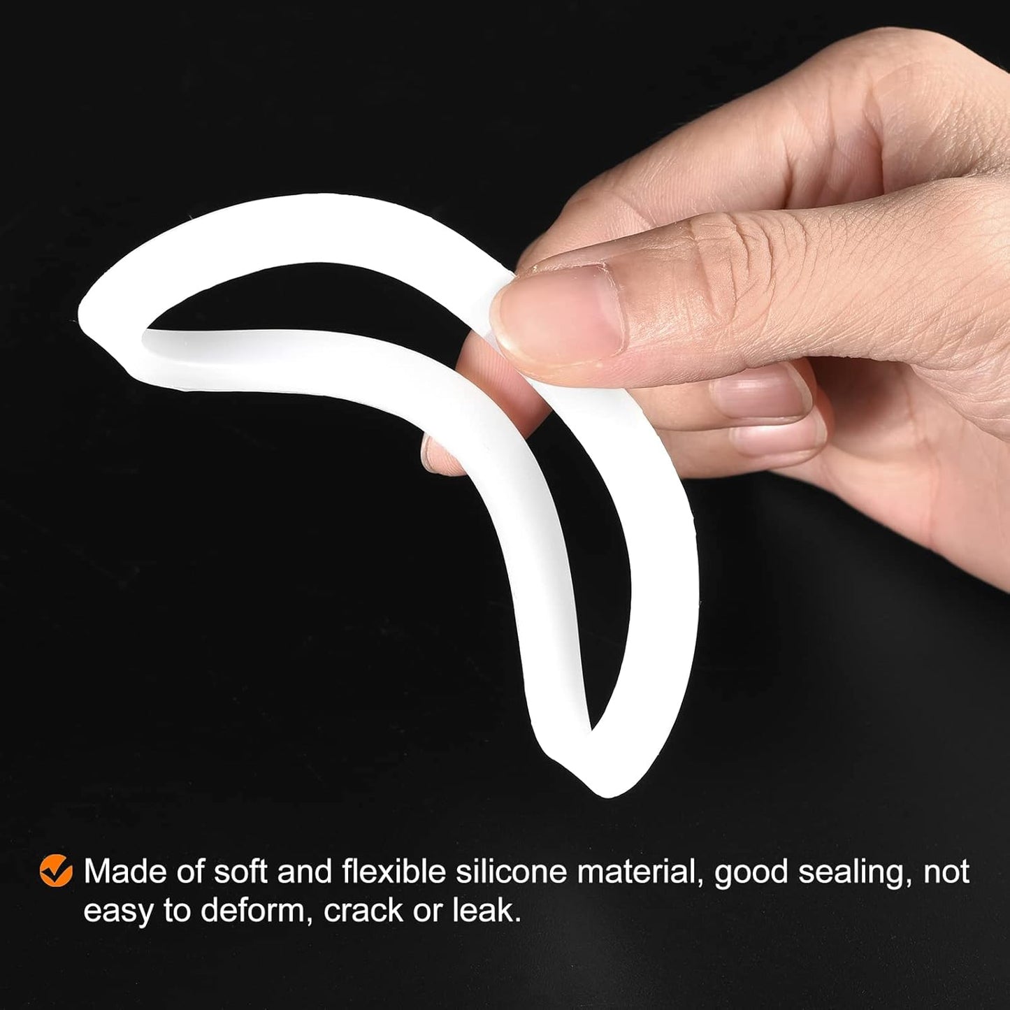 MECCANIXITY Gasket Seal Coffee Maker White Silicone Ring Replacement 72x88x2.5mm for 12-Cup Aluminium Coffee Pot, Pack of 5