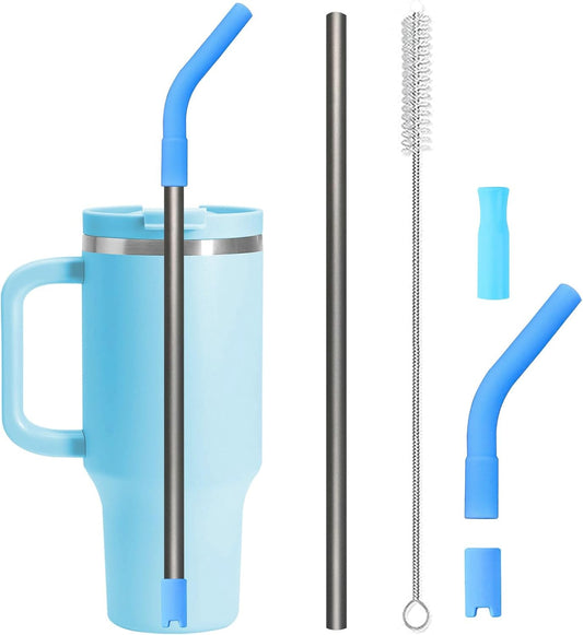 Quality Upgraded 8.5In Medical Grade Pure Titanium Straw Set 1PCS, Corrosion Resistance, No Metal Flavor, BPA Free, Eco-Friendly Metal Straws Reusable, Lightweight,Suitable For Sensitive Bodies