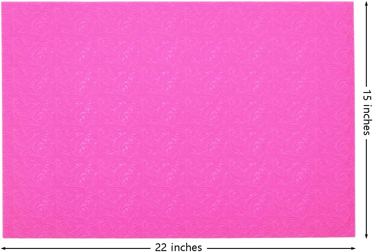 Embossing Lace Fondant Molds,Cake Fondant Impression Mat, Silicone Molds for Cake Decorating - Spiricle Pattern