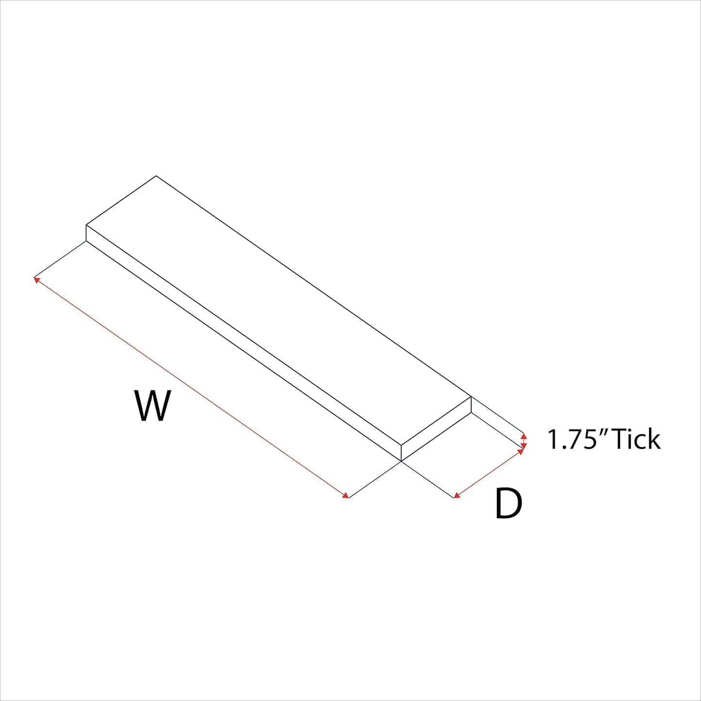 URBANDI, Rustic Floating Shelves, Set of 2, Hidden Bracket, Solid Wood, Heavy Duty, Wall Mounted Shelves, (Dark Brown, 36Wx10D)