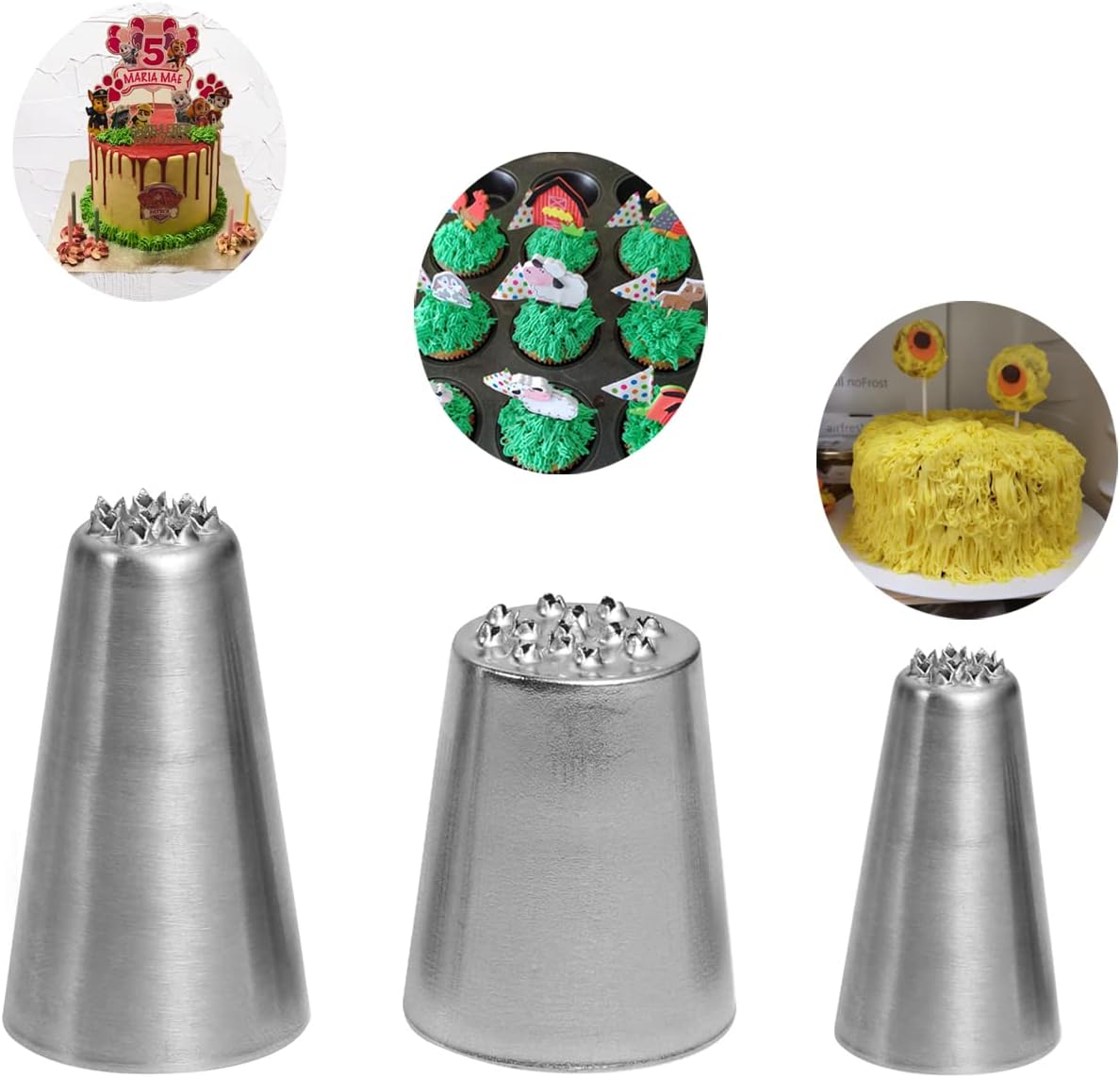 Grass Tips for Cake Decorating,Grass Icing Piping Tips with 233 234 29 Decorating Tips for Frosting