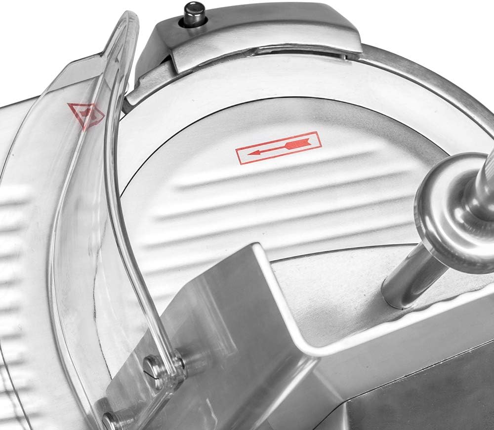 Zica ZBS-10A 10" Stainless Steel Blade Electric Deli Meat Cheese Food Ham Slicer Commercial and for Home use [ETL]