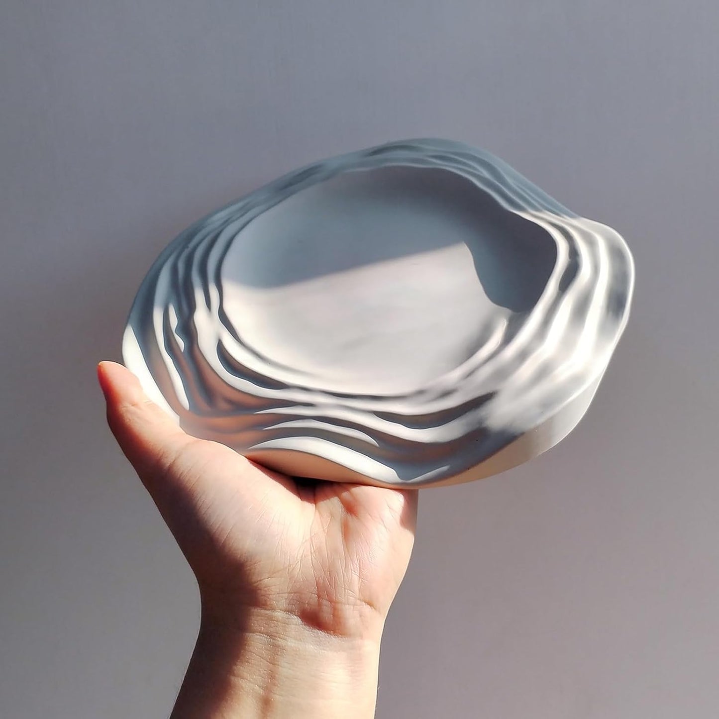 Wehous Irregular Tray Silicone Molds, Wave Flower Tray Resin Concrete Mold, 3D Unique Ocean Wave Shape Storage Container Mold for Epoxy Casting Cement Jewelry Candle Holder Soap Dish Plates DIY Craft