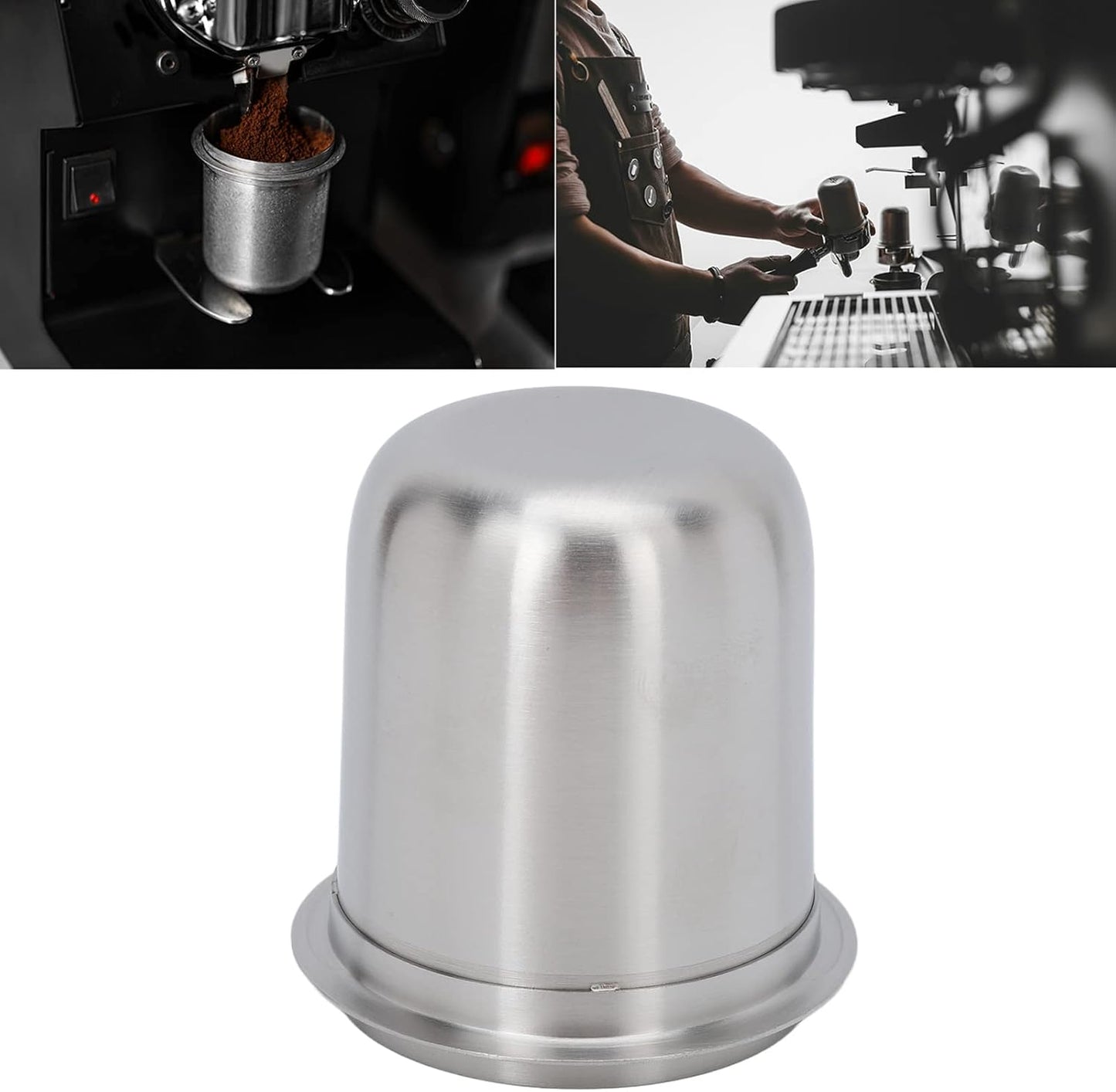 58mm Stainless Steel Dosing Cup, Espresso Coffee Powder Cup Crema Coffee Tool for Coffee Machine(#1)