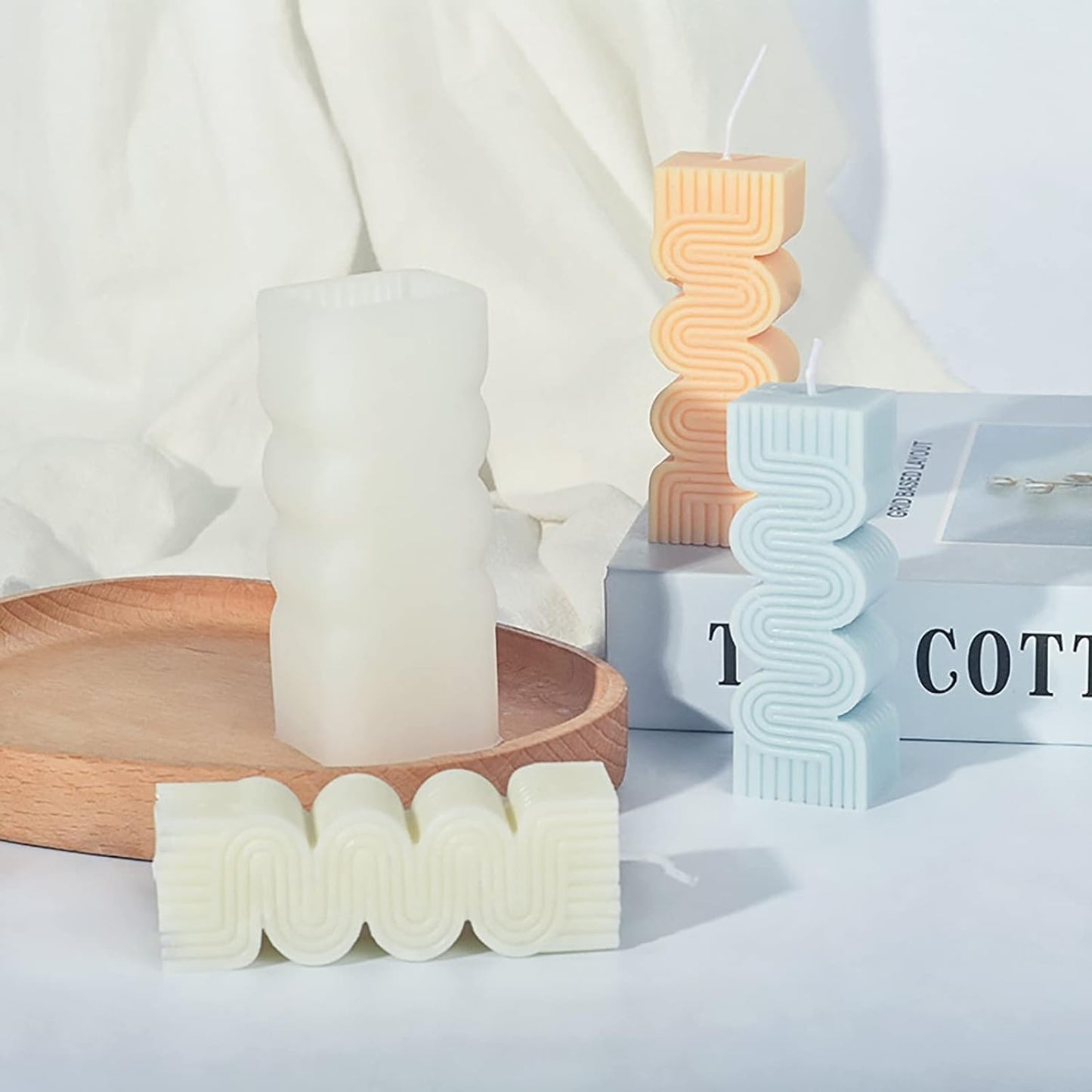 Flower Candle Mold - Cylinder & Irregular Shapes, 3D & Silicone, Resin & Handmade