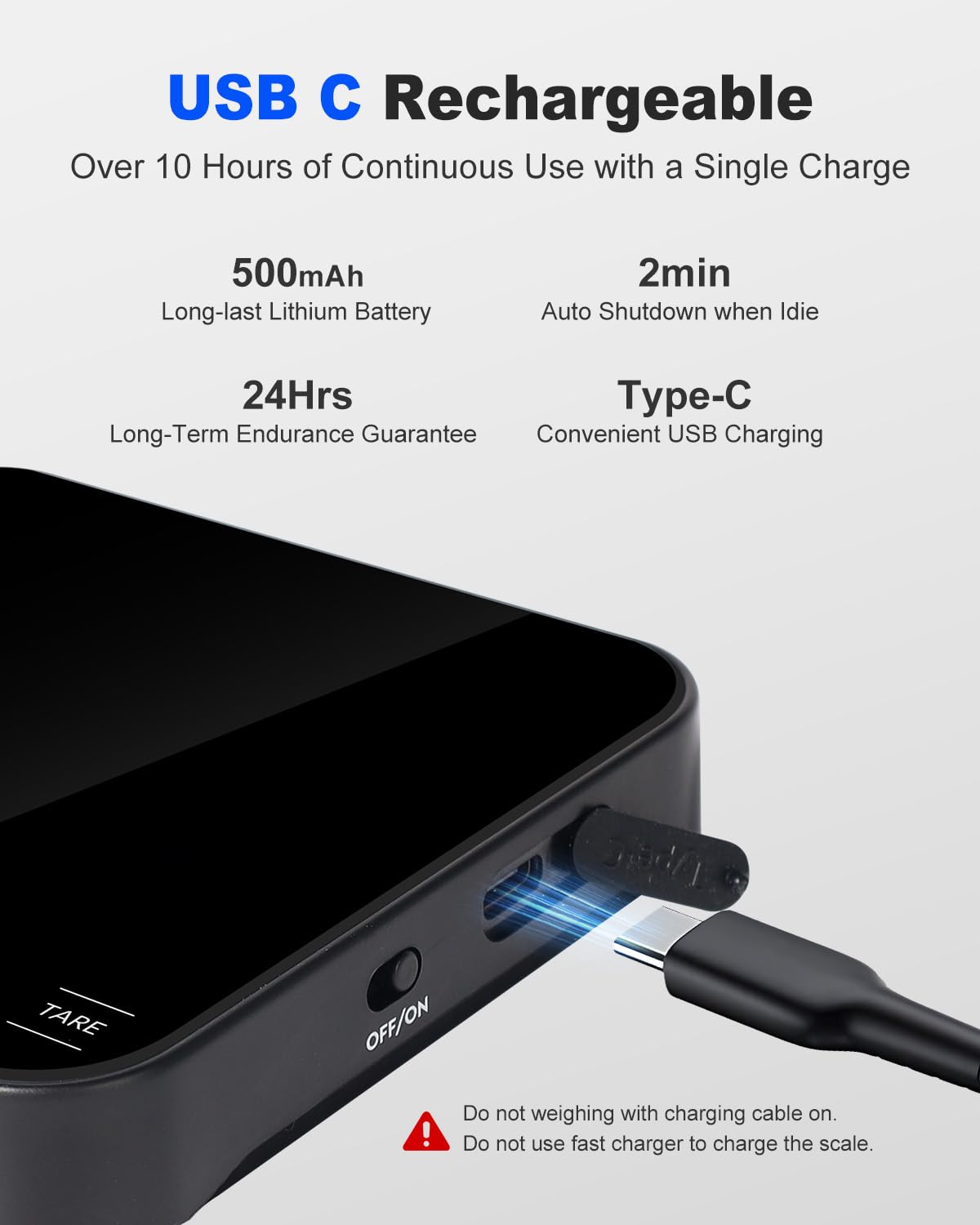 Lamido Rechargeable Mini Coffee Scale with Timer, Espresso Scale with Powder to Water Ratio and Water Flow Modes, 2kg/0.1g Digital Scale for Espresso and Pour-Over, Portable Scale with Silicone Pad