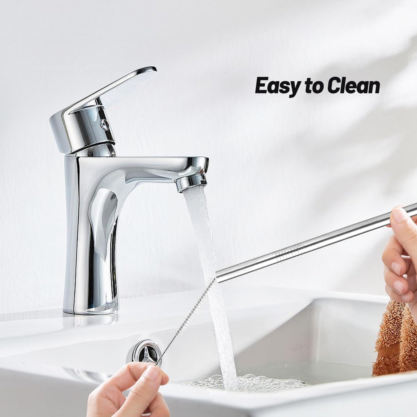 VEHHE Stainless Steel Stanley Straws, 4 Pack 12.5-inchs Long Reusable Stanley Cup Straw with Cleaning Brush (Silver)