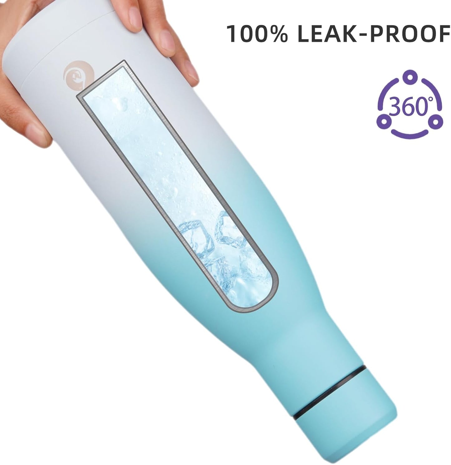 BJPKPK 25oz Insulated Stainless Steel Water Bottles Reusable Metal Travel Sports Water Bottle Keep Cold and Hot,Sea Salt