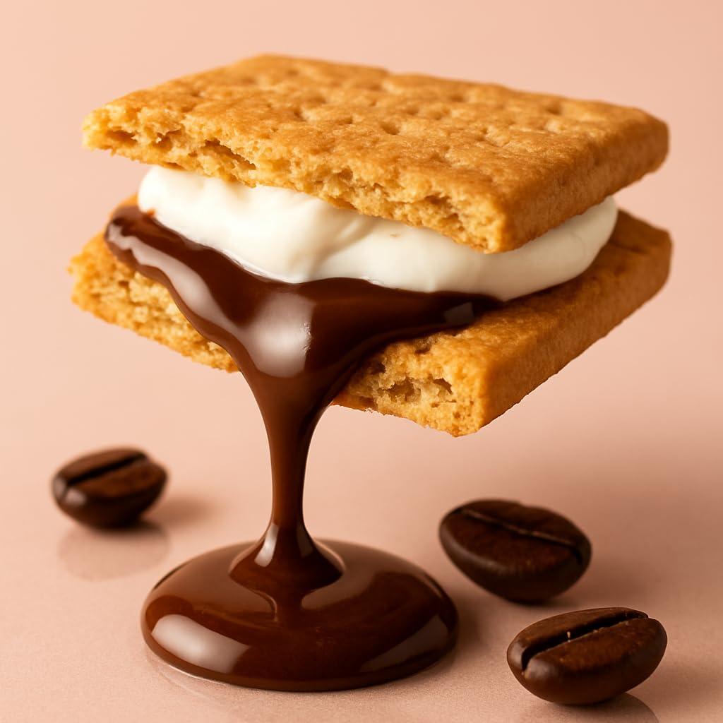 S'mores Flavored Whole Bean Coffee – 100% Arabica, Single Origin, Medium Roast, Naturally Sweetened, Rich and Creamy Flavor – Perfect for Cold Brew – by Coffea Flavor