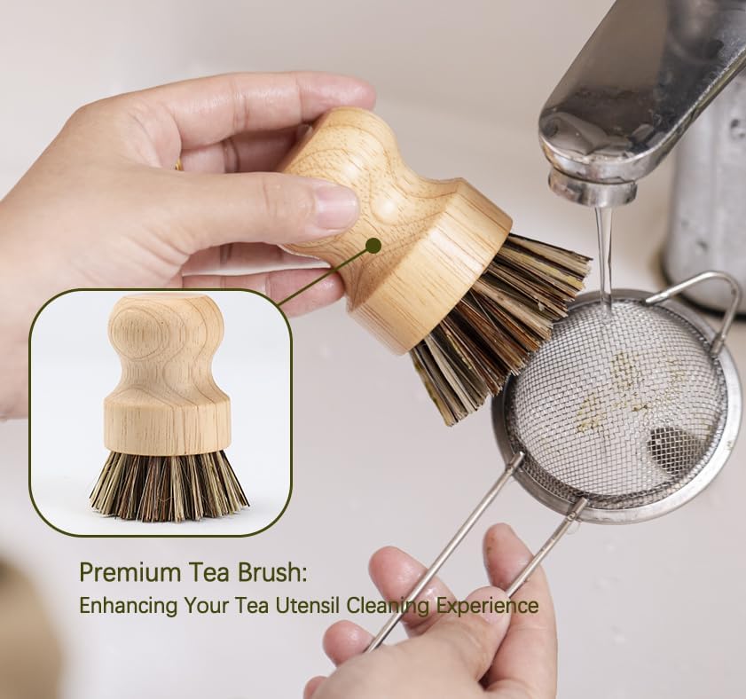 Matcha Whisk Set, Matcha Bowl with Spout and Coaster, Matcha Whisk and Holder, Sifter, Scoop, Spoon, Cleaning Brush - 10 Pcs Complete Ceramic Matcha Kit