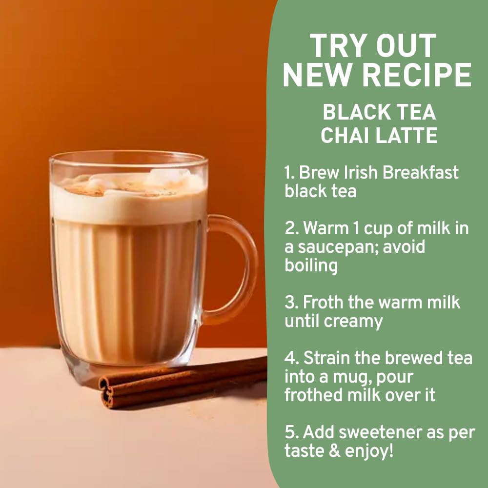 HANDPICK, Irish Breakfast Black Tea Bags (100 Count) Gluten-Free, Non-GMO | Strong, Robust & Bold Flavor | Round Eco-Conscious Tea Bags