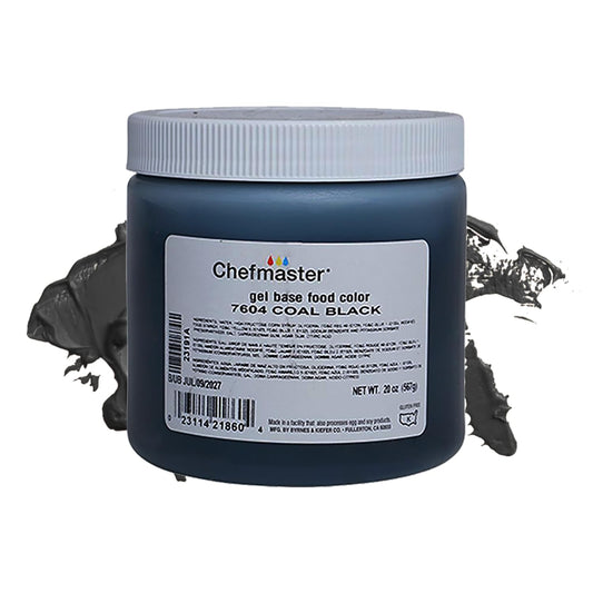 Chefmaster Coal Black Gel Food Coloring | Vibrant Color | Professional-Grade Dye for Icing, Frosting, Fondant | Baking & Decorating | Fade-Resistant | Easy-to-Use | Made in USA | 20 oz