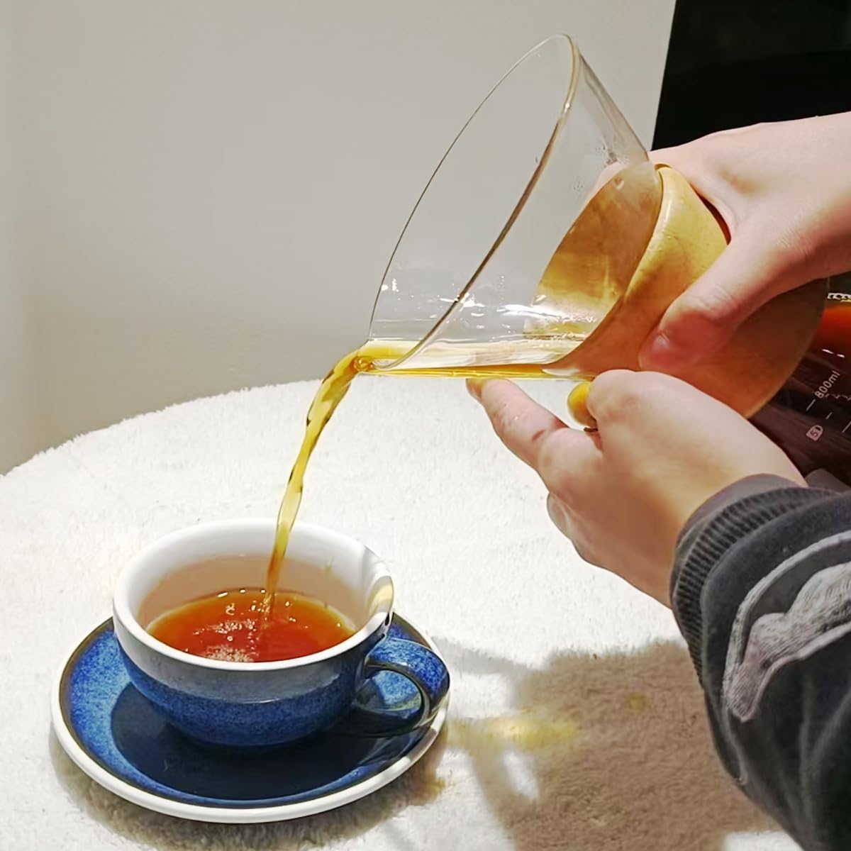 Subjectthree Coffee Pour Over 8 Cup Coffee Maker Glass Coffee Dripper Carafe Pot with Filter for Home Office Camping Easy Clean (8 Cup/28 oz)