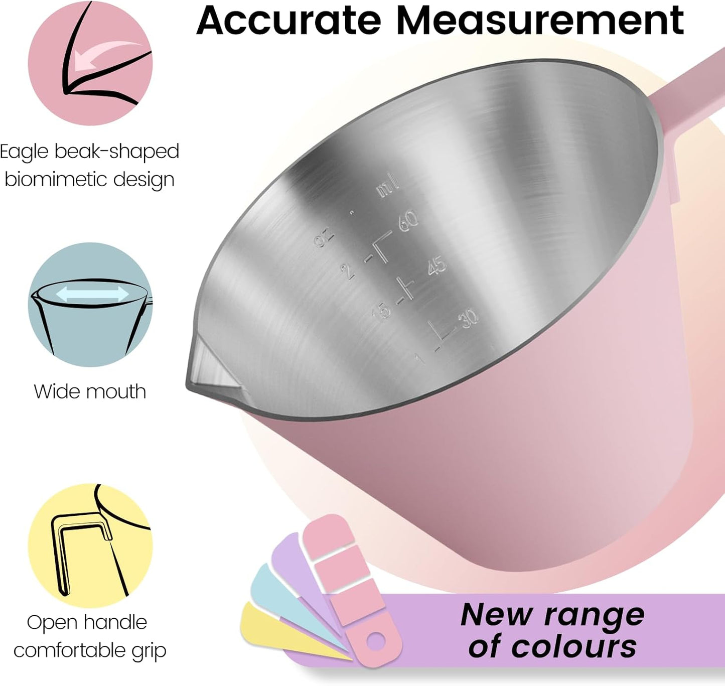 MHW-3BOMBER Espresso Measuring Cup with 3 oz Sauce Cup Espresso Shot Cup Stainless Steel Pouring Cup for Tomato Sauce|Steak Sauce|Desserts|Beverages| (Yellow) G5740-OS