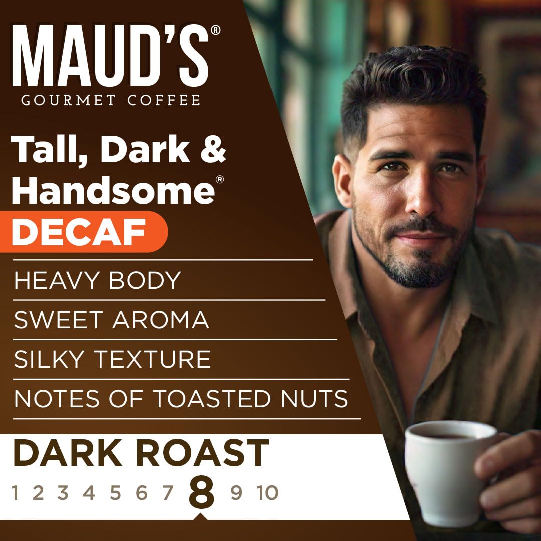 Maud's Decaf Dark Roast Coffee Pods, 200 ct, Decaffeinated Recyclable Single Serve Pods – 100% Arabica Coffee, Compatible with Keurig K Cups Maker