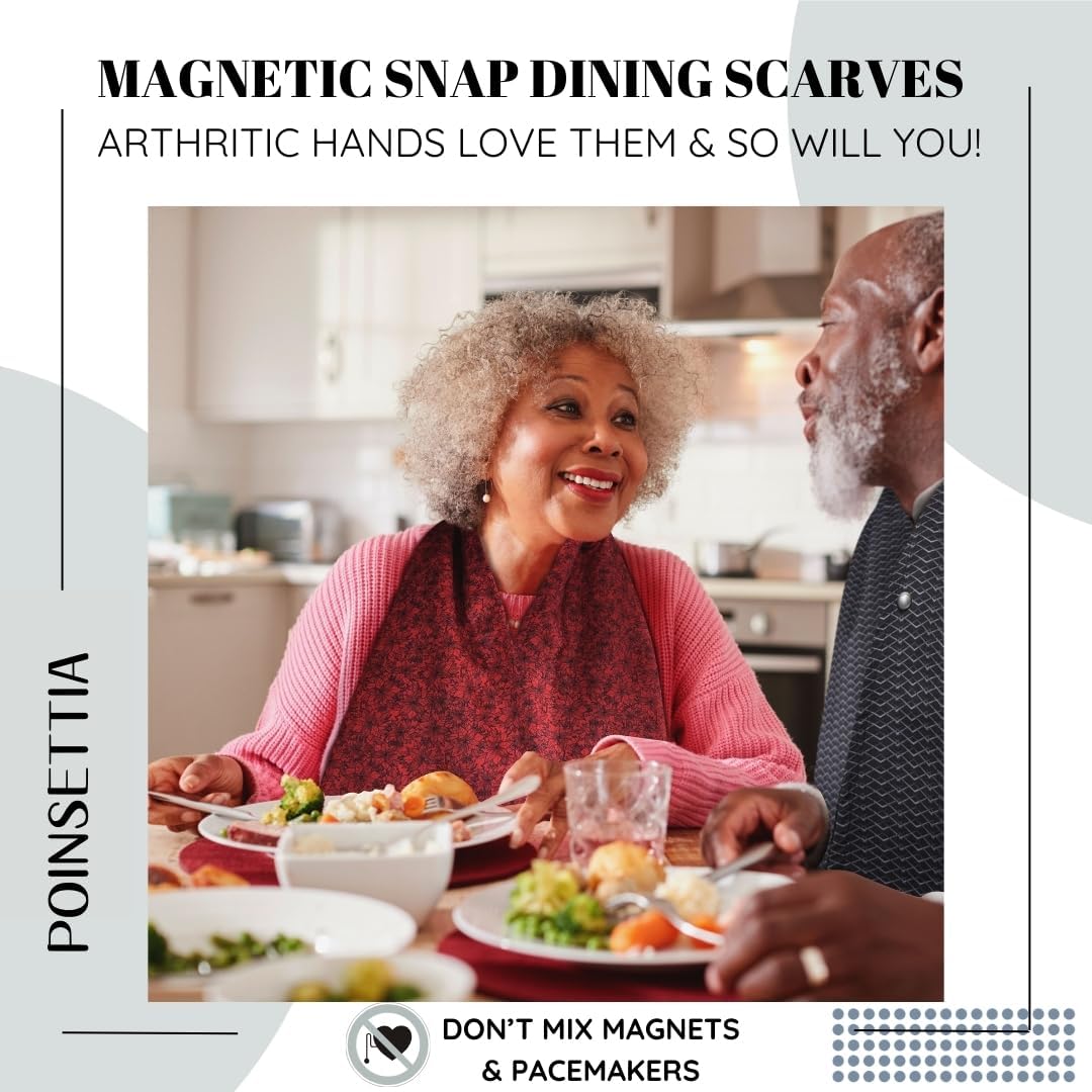 Adult Bib Scarf - Dignified Alternative to Bibs | Washable and Reusable Clothing Protectors for Eating