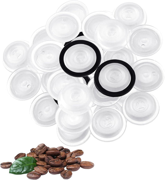 Tondiamo 22 Pcs Co2 Valve Filter Set Replacement for Coffee Canisters Airtight with 2 Rubber Rings, Degassing One Way Breather for Bean Container, Bag, Food Bags