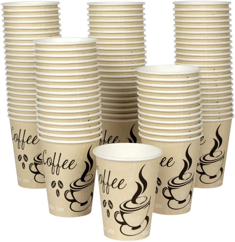 Smygoods Disposable Coffee Cups, To Go Paper Hot Cups, Classic Design (12 OZ, 100 Count) For Hot Beverages, Coffee, Tea, Espresso, Cocoa - Vasos Para Cafe