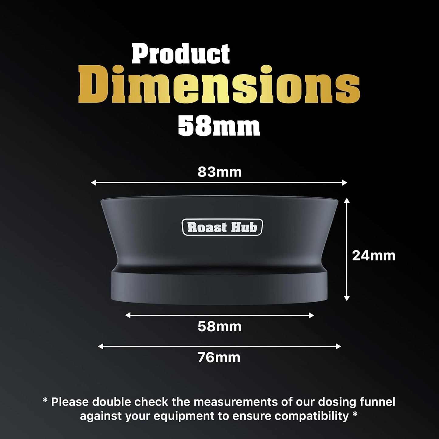 58mm Magnetic Dosing Funnel for Portafilter Espresso Machine ~ High Strength 12 Magnet Design ~ Fits Most Express Coffee Machines ~ Home Barista Espresso Portafilter Adapter ~ UK Brand