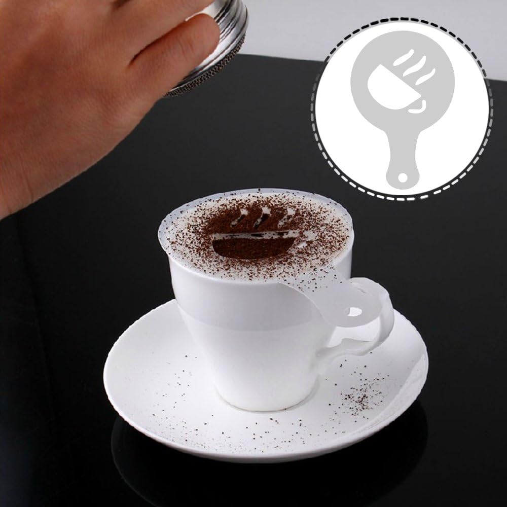 32 Pcs Coffee Decorating Stencils, SENHAI 2 Pack 32 Pcs Foam Latte Art Stencils Barista Template for Decorating Oatmeal Cupcake Cake Cappuccino Hot Chocolate for Adult Kids Children