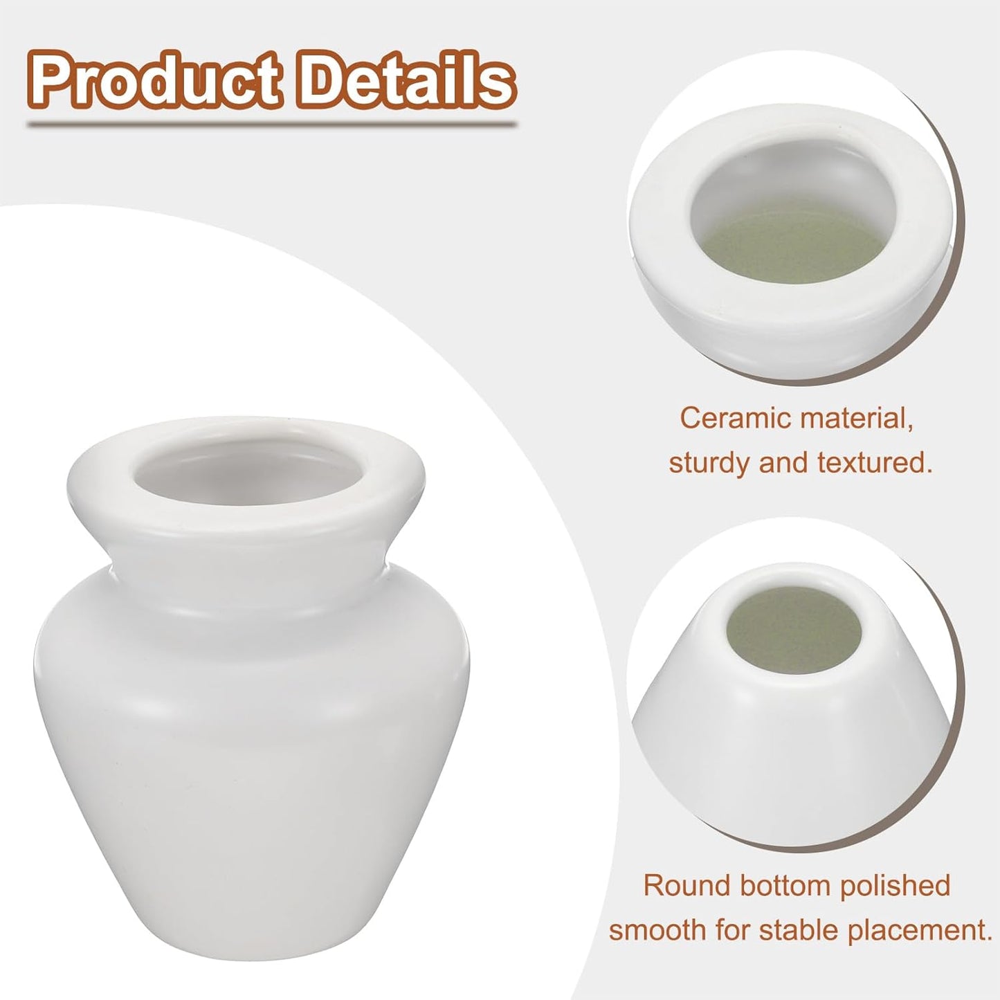 HARFINGTON Ceramic Chasen Stand 73mm Matcha Whisk Holder Teas Set Whisks Stand Traditional Matcha Tea Chasen Holder Tea Set Accessories for Tea Tasting, Matte White