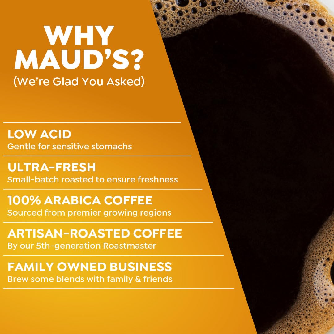 Maud's Breakfast Blend Coffee Pods, 100 ct, Light Roast Coffee in Recyclable Single Serve Pods – 100% Arabica Beans, Compatible with Keurig K Cups Maker