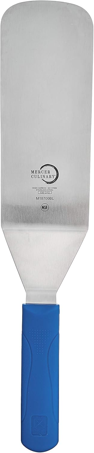 Mercer Culinary Millennia TurnerHandle, 8 Inch x 3 Inch Blade, Blue Handle
