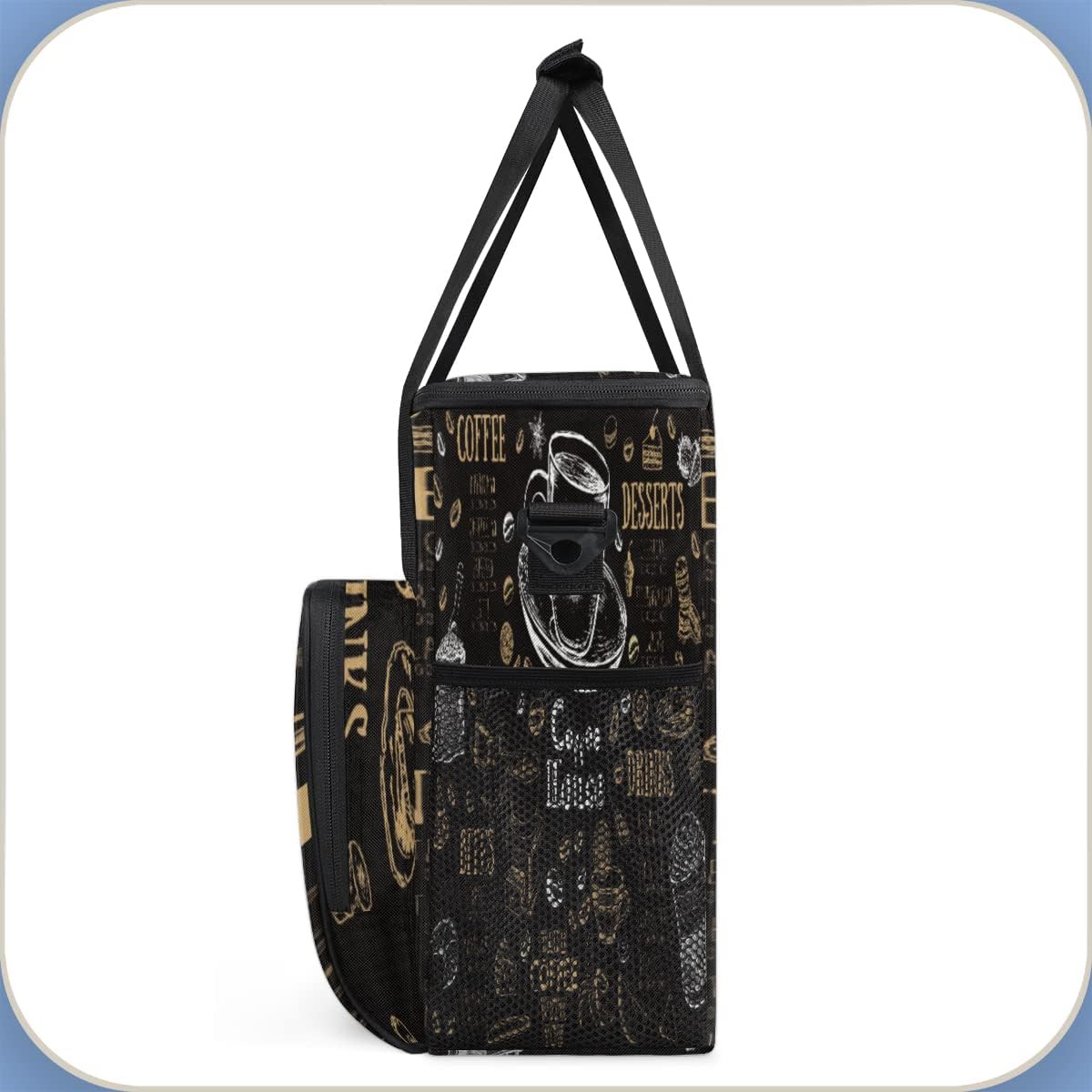 cfpolar Coffee Maker Storage Bag, Waterproof Travel Carrying Storage Tote Bag Organizer Case, Compatible with K-Mini or K-Mini Plus, And Suitable for Other Accessories， With Pockets for K-Cup Pods