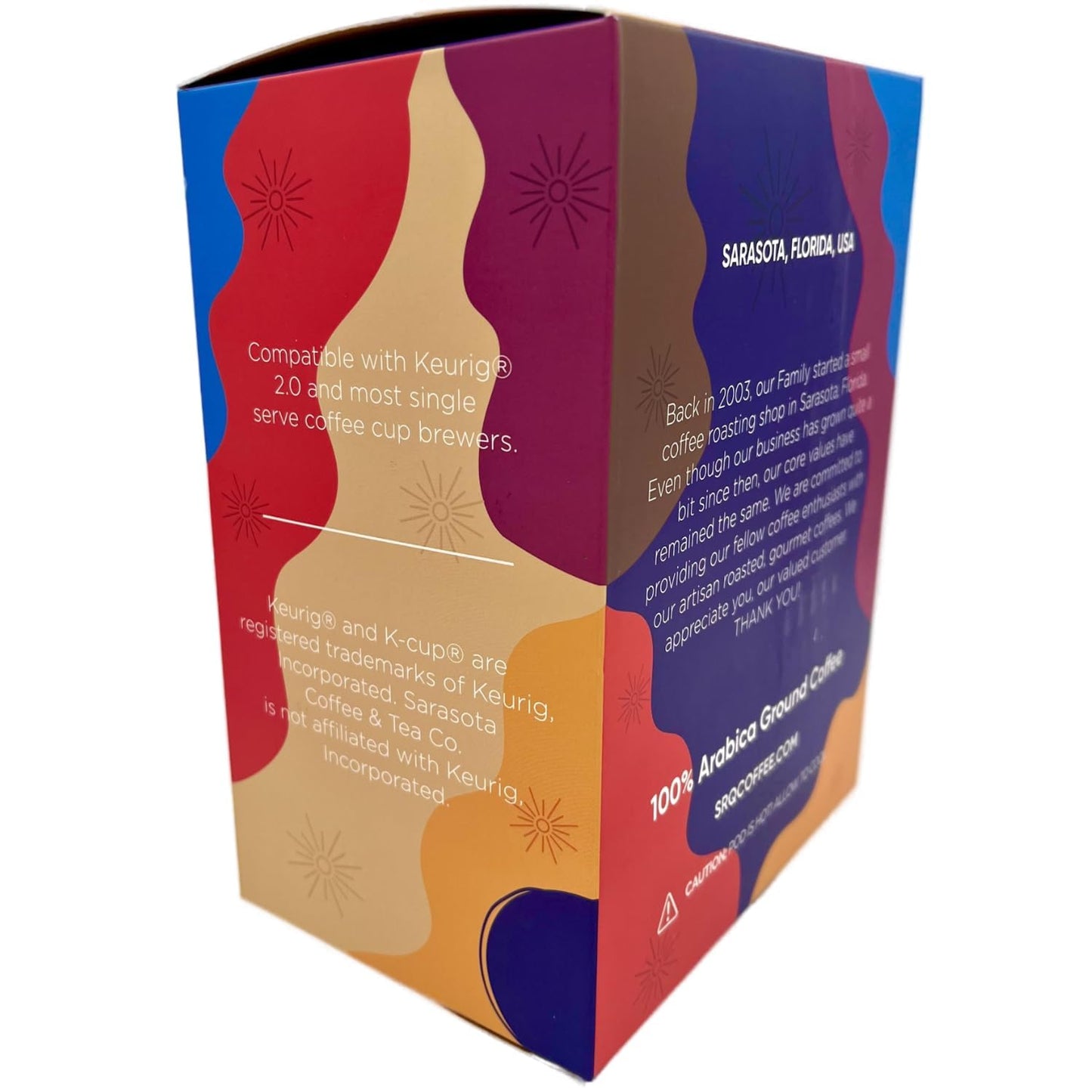 Sarasota K-Cup Coffee Pods | Medium Roast Flavored Coffee | Hazelnut | Single Serve for Keurig Brewers | Gourmet, Low Acid, Mold Free | 24 Count