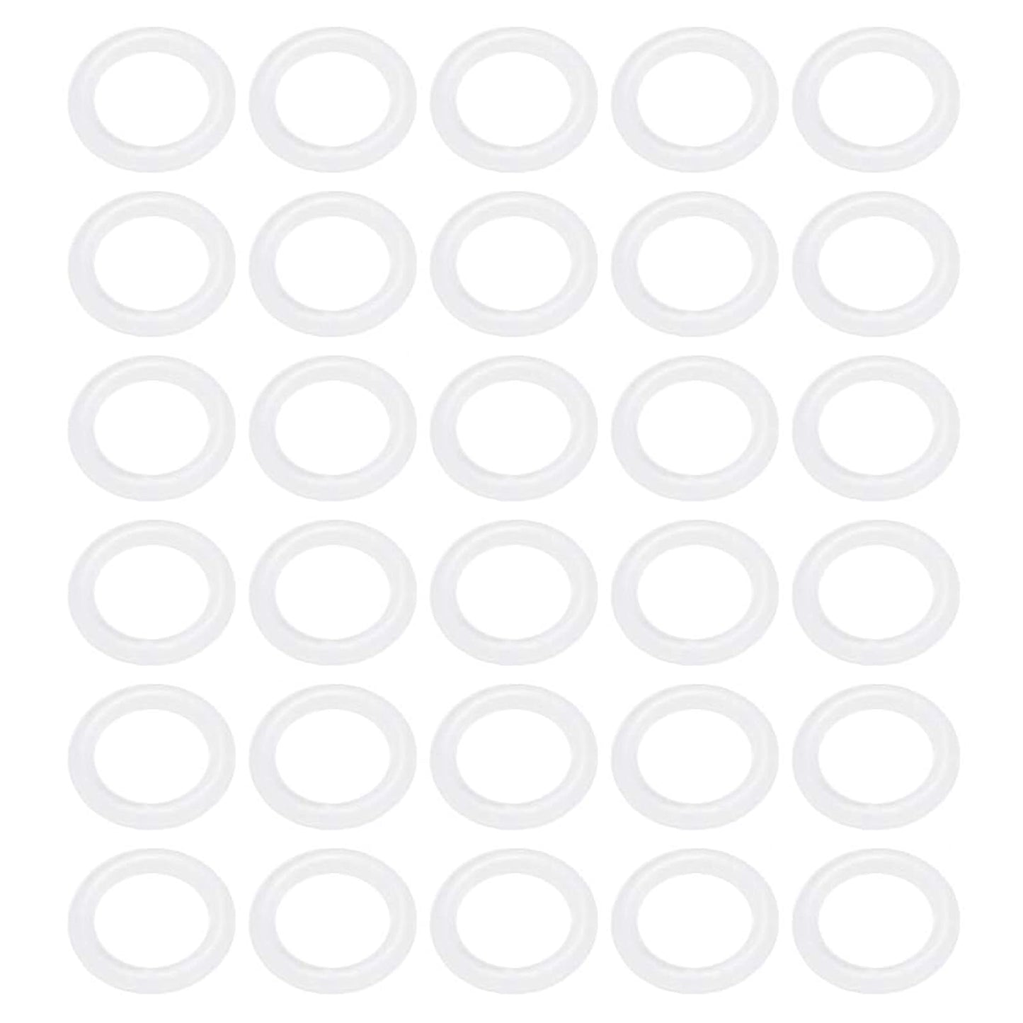 [30 Pcs] Silicone O-Rings White 8.5mm OD 5.5mm ID 1.5mm Width, Metric VMQ Sealing Gasket for Cup Lids, Coffee Maker, Brewing Fitting, Washer, Filter, Pump, Plumbing, Hose, Gauge, Auto, Machine