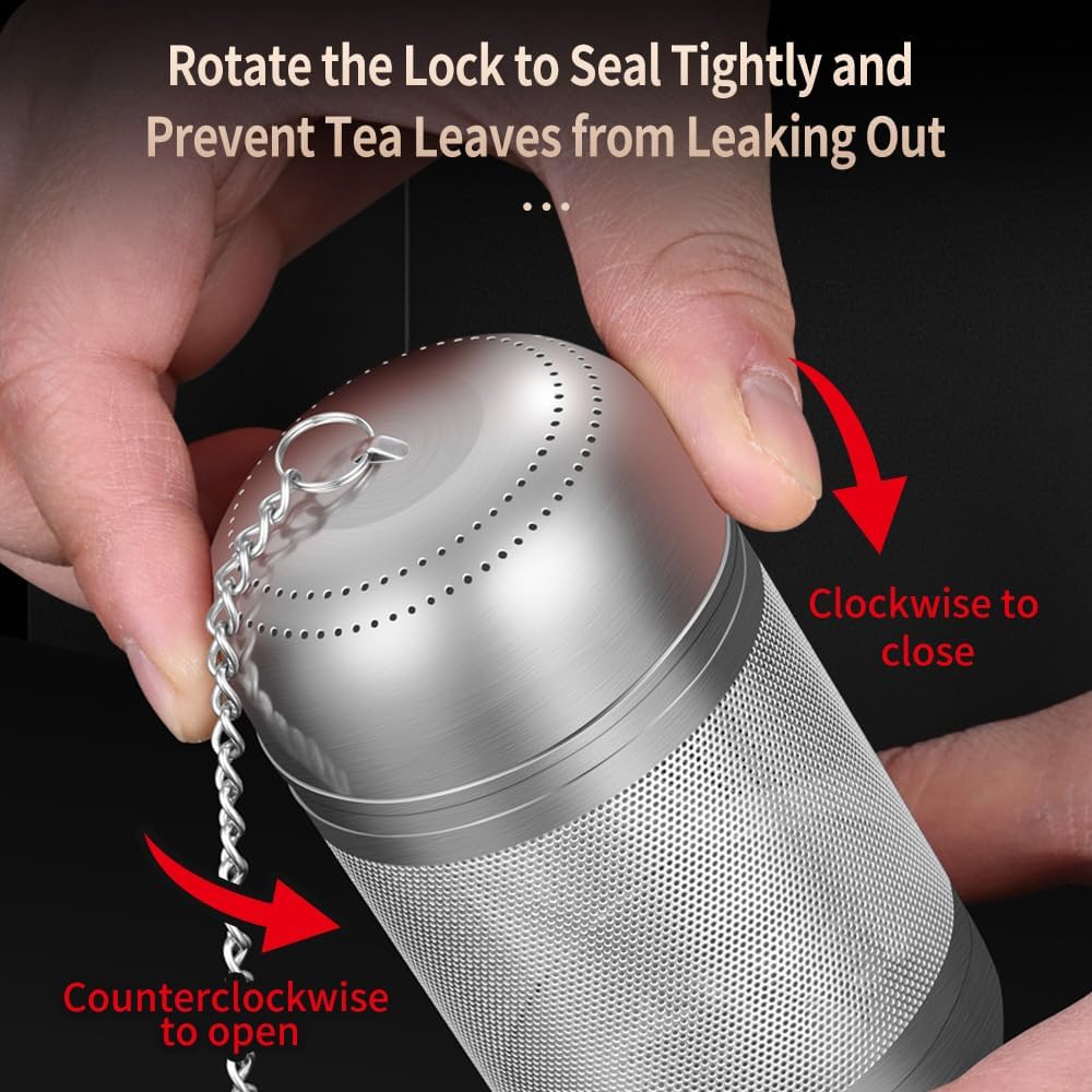 316 Stainless Steel Tea Infuser for Loose Tea & Spice Infuser for Cooking, Extra Fine Mesh Tea Strainers, Steeper for Brew Tea, Spices & Seasonings (1 Pack - Small)