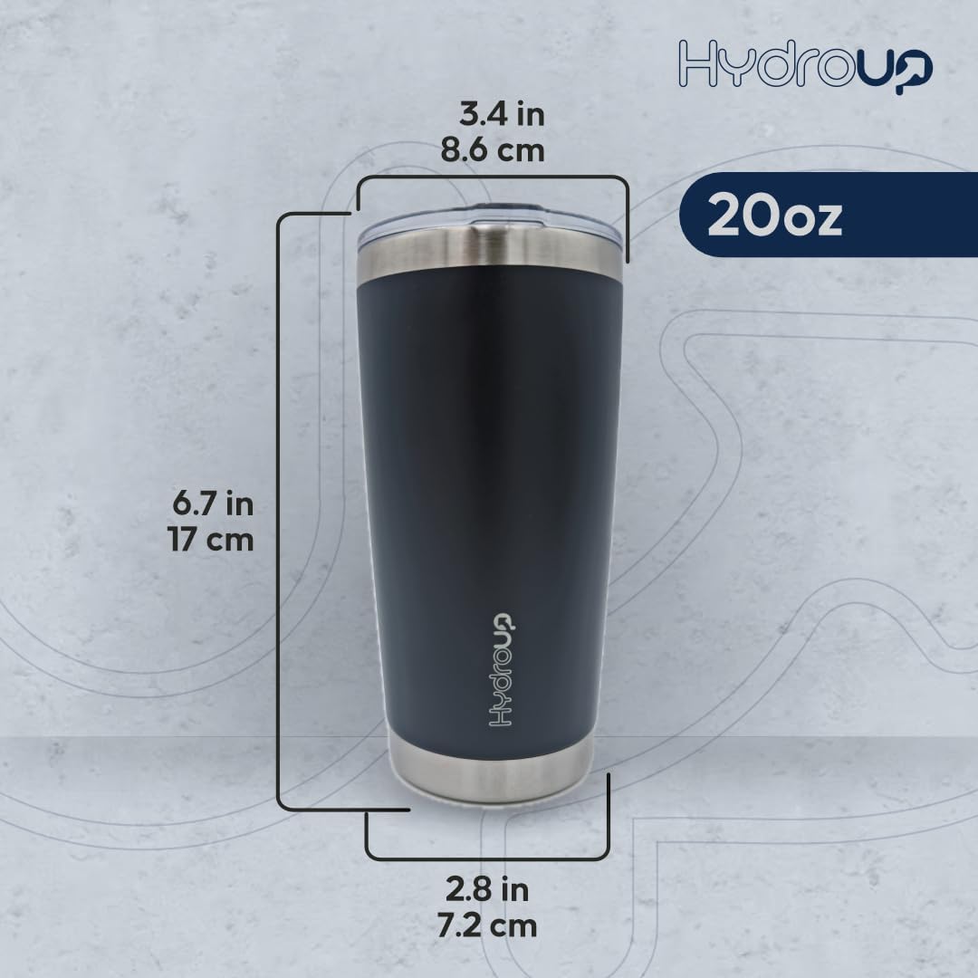 20 oz Tumbler Cup | Stainless Steel Insulated Coffee Mug with Lid | Coffee Travel Mug & Iced Coffee Cup | Leakproof Coffee Tumbler | BPA-Free Insulated Tumblers (Navy)