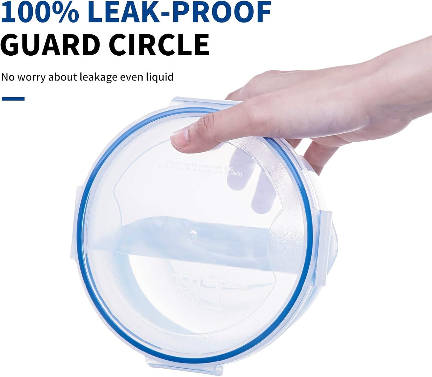 KIGI [ 4 PACK ] 10oz Small Plastic Bowls with Lid Leakproof Food Storage Container Set Meal Prep Containers