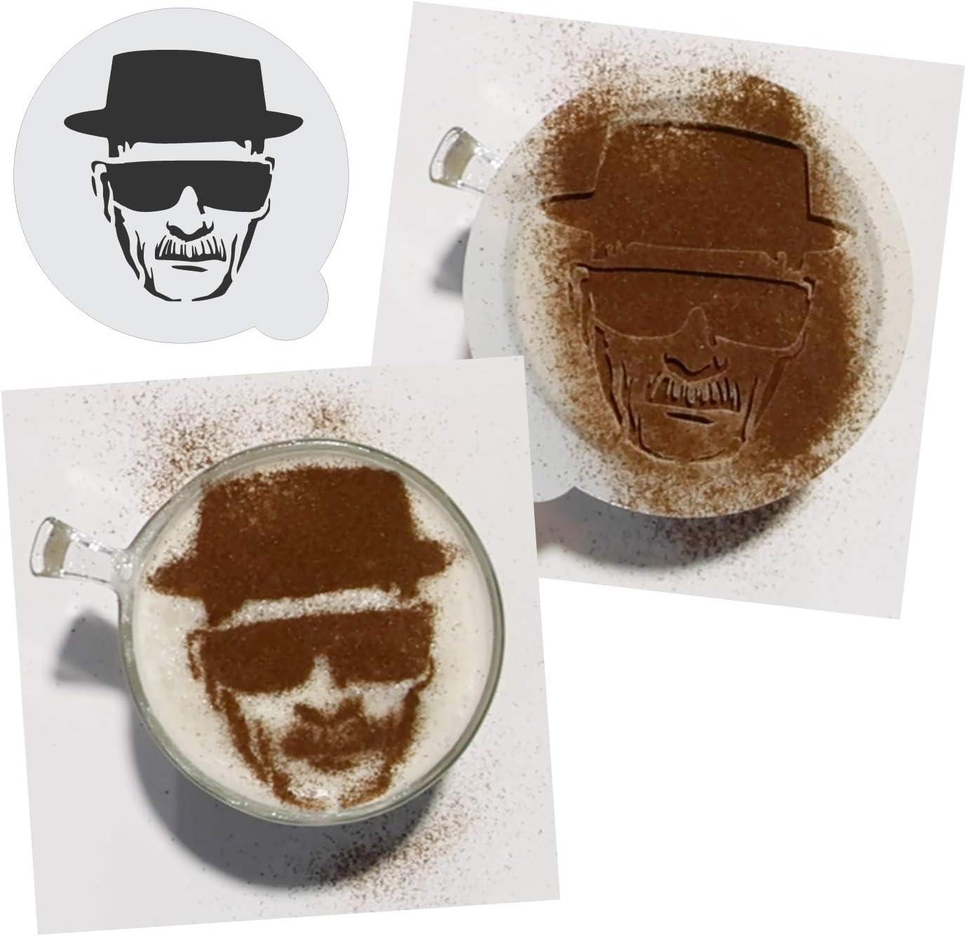 Stencil Stop Custom Coffee Stencil - Customizable for Business Logos, Faces, Images - 14 Mil Mylar Plastic (3.5 x 3.5 inches - 10 Pack)