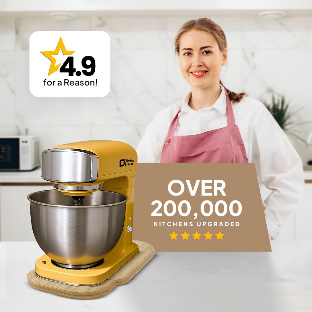 Ibyx Elegant Sliding Tray - Compatible with 3.2 Qt Kitchen In The Box Stand Mixers and Other Heavy Appliances (Natural)