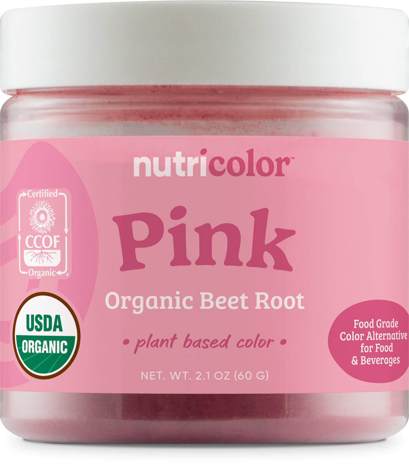 Nutricost Pink Plant Based Food Coloring From Organic Beet Root Powder (60 Servings) - Nutricolor Color Alternative For Food & Beverages