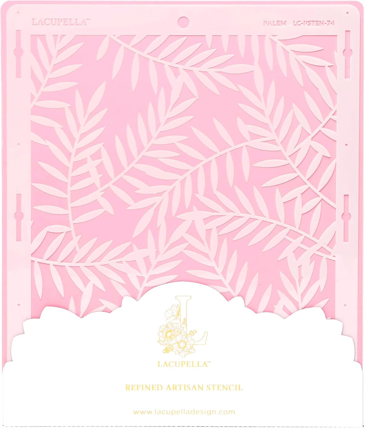 Cake Decorating Stencil for Tall Buttercream Cake, Royal Icing, Ganache, Paint, Airbrush (PALEM)