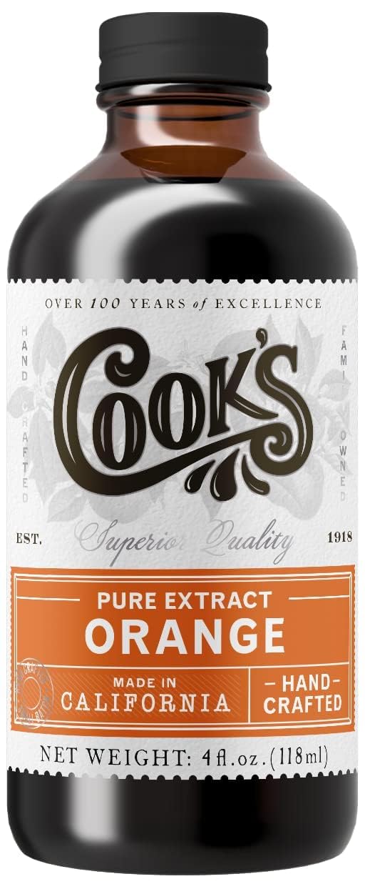 Cook's Pure Orange Extract From Florida Oranges | For Ice Cream, Cakes, Breads, Cookies and Drinks, 4 oz