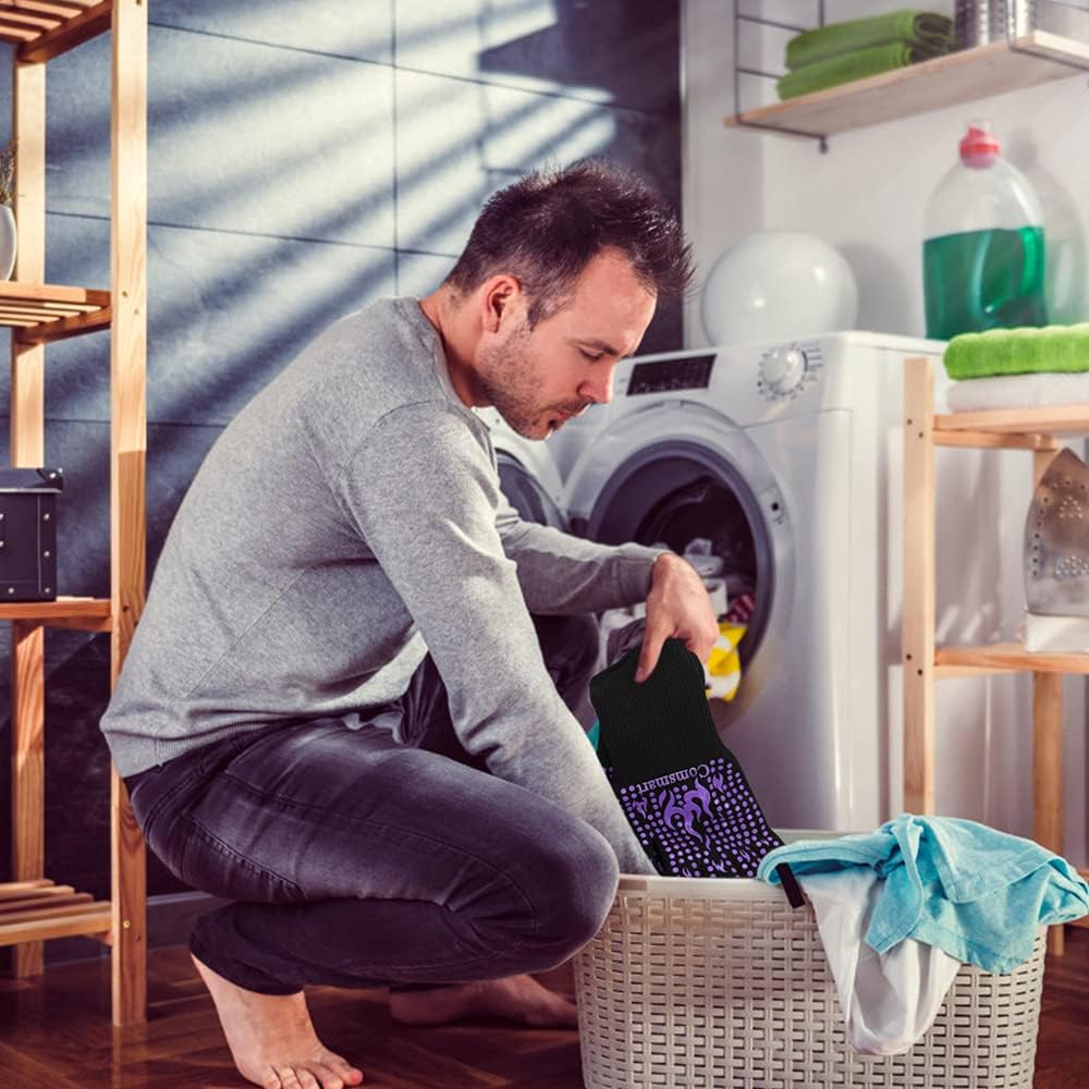 Comsmart BBQ Gloves, 1472 Degree F Heat Resistant Grilling Gloves Silicone Non-Slip Oven Gloves Long Kitchen Gloves for Barbecue, Cooking, Baking(Purple)