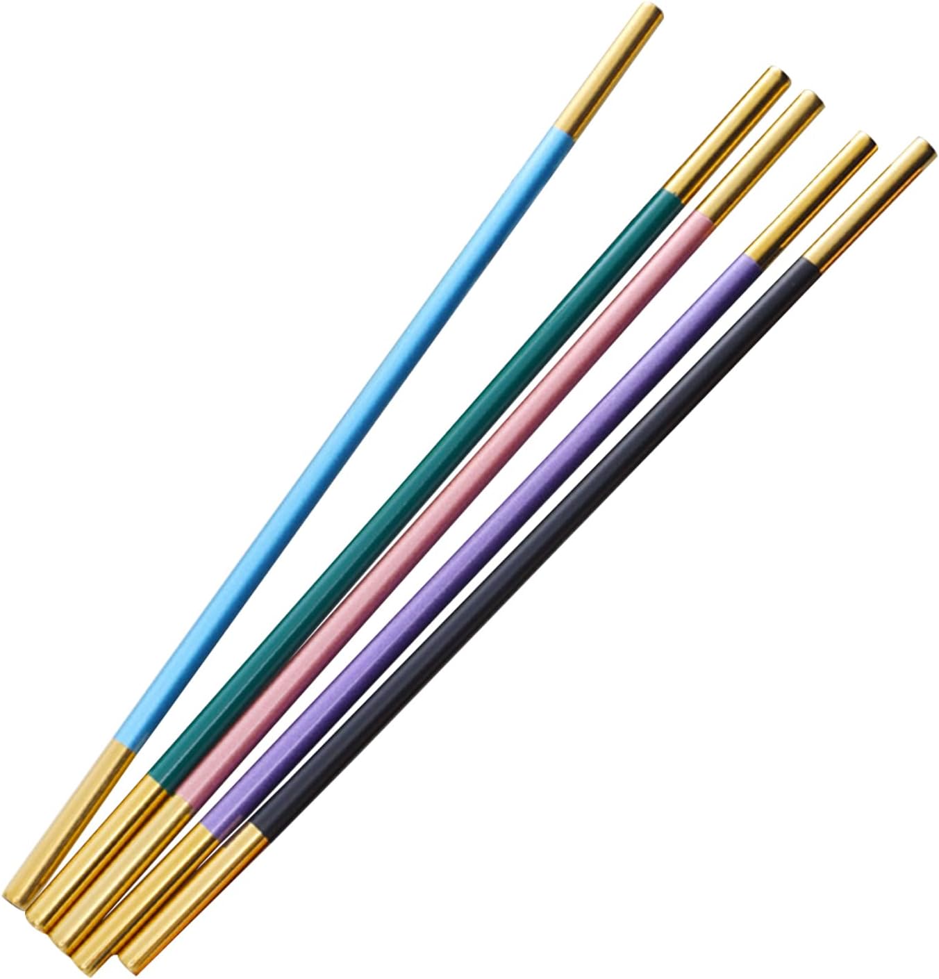 Stainless Steel Reusable Metal Straws,Extra Long Reusable Metal Straws,Metal Drinking Straws,Mixed Colours,Straight,5-color,5 Pieces.