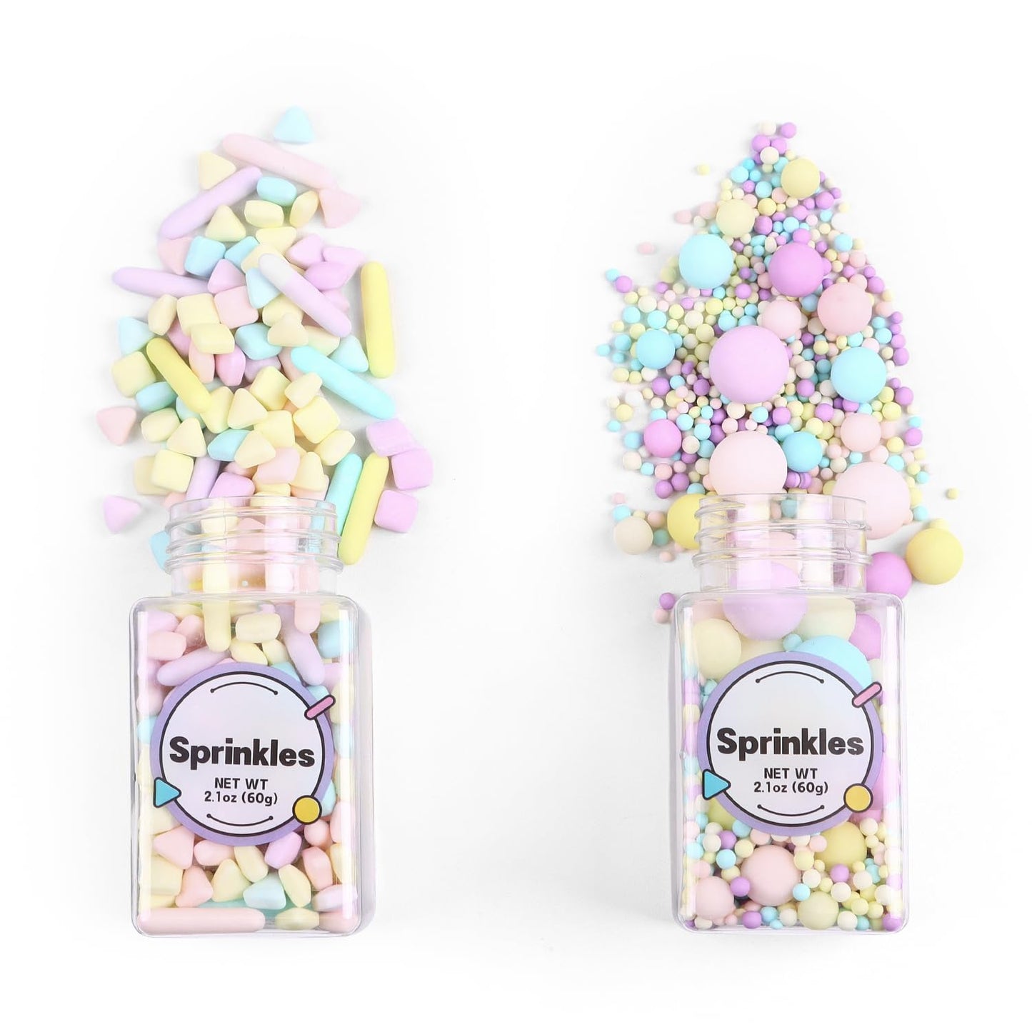 Edible Pearls for Cake Decorating, Matt Pearl Sprinkles, Pastel Sugar Sprinkles, Cube Sprinkles, Pearl Sprinkles for Cake, Cupcakes, Macaron, Ice Cream, and Cookies. (120g/4.2oz)