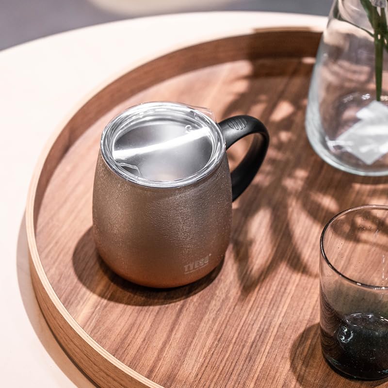 TYESO Office Coffee Mug,Vacuum Insulated Mug Double Wall Stainless Steel Cup (Purple, 12 oz)