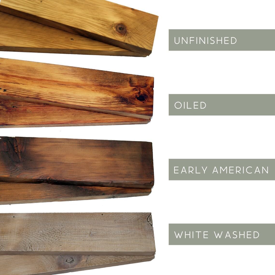 Modern Timber Craft Reclaimed Wood Fireplace Mantel Shelf | Solid Rustic American Barnwood with Steel Floating Shelf Brackets | 2.75" Thickness | 54" L x 7" D, Unfinished, Planed and Sanded