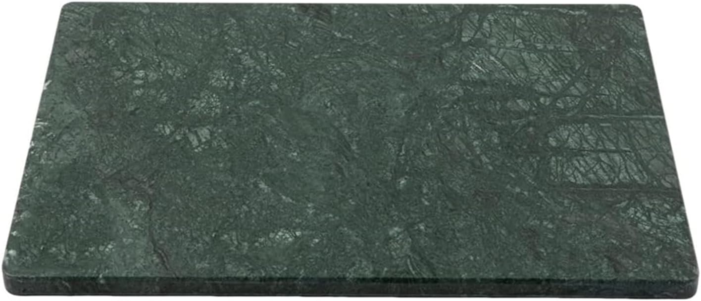 Green Marble Cutting Board 12x16 Inch, Marble Slab Pastry Board With Non-Slip Feet For Baking, Cheese, Charcuterie, Chocolate