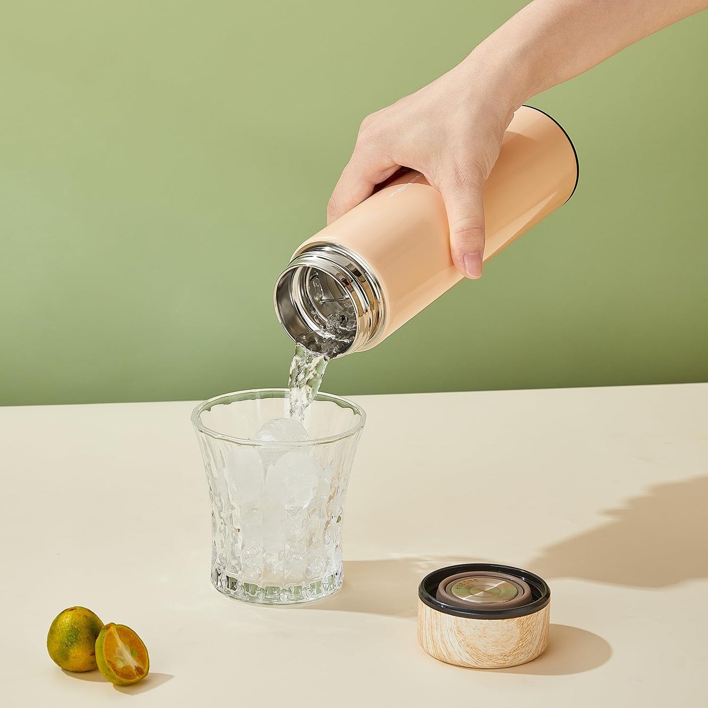 15oz Water Bottle Stainless Steel Thermos Flask - Insulated Vacuum, Leak Proof, Keeps Drinks Hot/Cold - Ideal for Coffee, Tea, Water - Pink