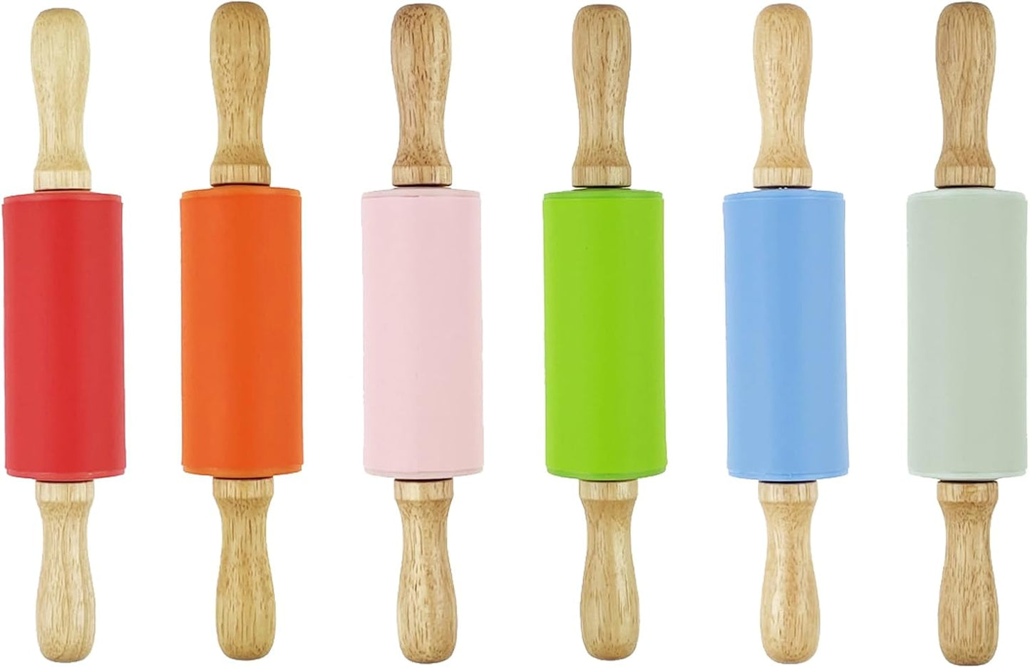 12 Pack Mini Small Rolling Pin for Kids, 9 Inch Kids Rolling Pin Wooden Handle